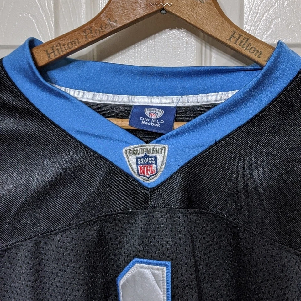 Camiseta deportiva Reebok ONFIELD "Cam Newton" equipo NFL para hombre talla 52 XL negra Foto 3 de 4