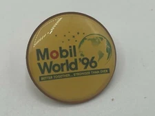 Mobil Oil Gas Lapel Pin World '96 Better Together 1996 Vintage Advertising