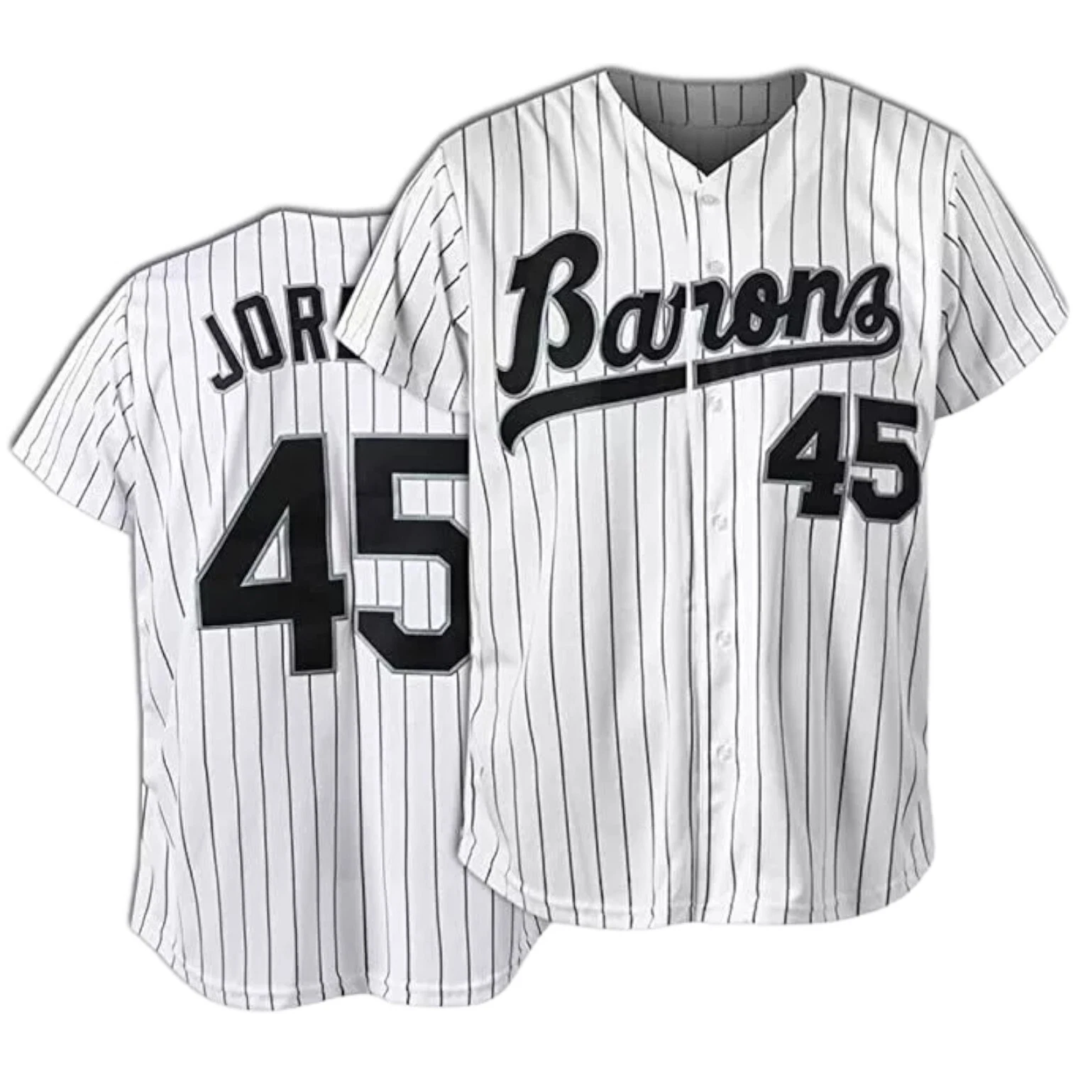 Tocament Birmingham Barons Michael Jordan 45 Baseball Jersey Black or White