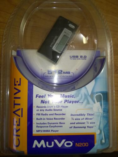 Creative Muvo N200 512 MB MP3 Player Black - Picture 1 of 5