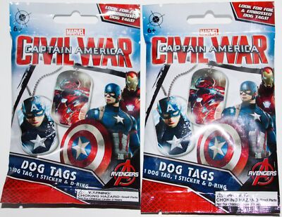 Marvel Captain America Civil War Dog Tag & Sticker Blind Bag