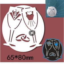 Metal Cutting Dies Creative Ring Goblet DIY Scrapbooking Photo Album Embossing 