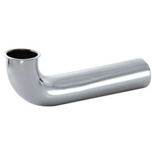 17 Gauge 1-1/2 " x 9-1/2 " Chrome Plated Brass Flanged Direct Connect Waste Bend