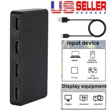 HDMI Splitter 1 In 4 Out 4K UHD HD 1080P 4-Port Repeater Splitter Amplifier 1x4