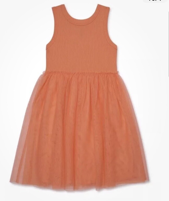 Wonder Nation Girls True Coral Tank Tutu Dress Size Medium (7-8) NEW