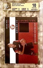 2003 POP 1 DWYANE WADE ROOKIE RC HOF? TOPPS PRISTINE RELICS #DWY BGS 10 PRISTINE