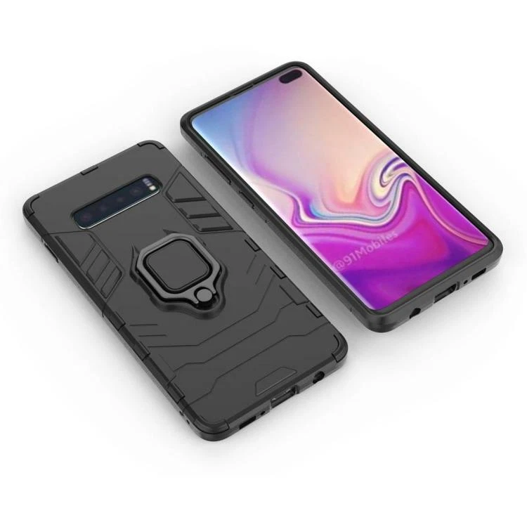 CAPA ARMADURA SAMSUNG GALAXY S10 PLUS COM SUPORTE ANEL SUPORTE MAGNÉTICO 360 - Imagem 4 de 4