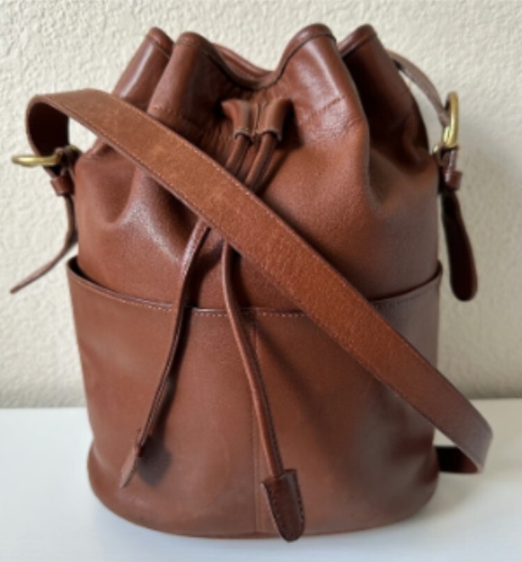 バッグ Vintage COACH Drawstring Porch Rime Vintage Coach Red Drawstring Bucket Bag 1980s | eBay