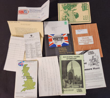 Vtg 1984 -Farmhouse Tours Visit to Britain in Travel Wallet - Maps & Travel Info