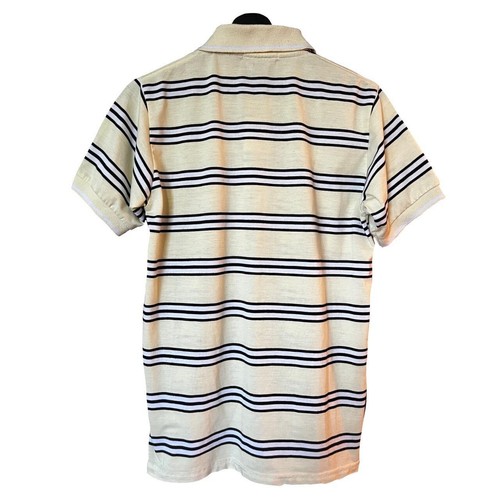 Vintage Polo Ralph Lauren Striped Collared Button Dress Shirt Beige/Black - Picture 2 of 4