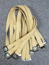 BRITISH / AUSTRALIAN KHAKI CANVAS STRAP 32' LONG 1950'S. DATED NEW OLD STOCK.