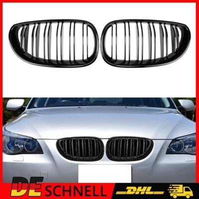 Links+Rechts Kühlergrill Nieren Doppellinien für BMW 04-09 5er E60 E61 M5