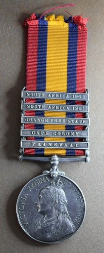 QUEENS SOUTH AFRICA MEDAL PTE H PARKIN VOL COY W RID REGT EMBOSSED BARS #GKR26 - Picture 14 of 19