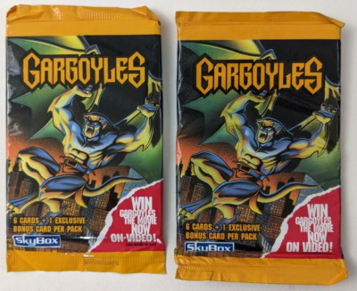 Gargoyles SkyBox Trading Cards Pack LOT 2 NEW Sealed 1995 TV Series Cartoon