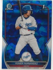 2023 Bowman Sapphire and Base YEINER FERNANDEZ BPC-138 Dodgers
