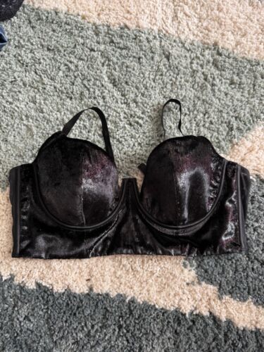 velvet sequin victorias secret corset bra top 36C, gently used lingerie