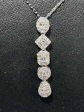 Diamond Necklace .50 carat tw with 10k 18" white gold chain