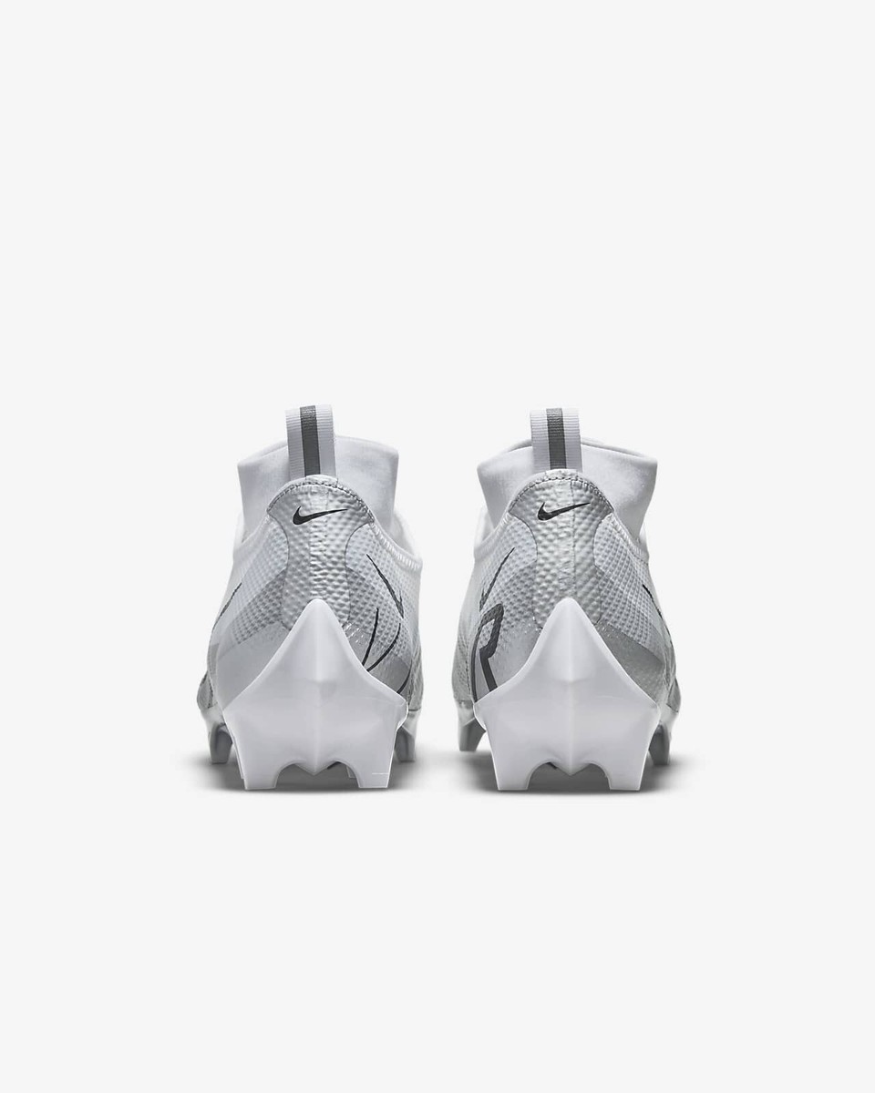 Nike Mens Vapor Edge 360 Pro Football Cleats DQ3670-102 Size 8 Whit Gray Sil Blk Nike Vapor Edge Pro 360 Football Cleats White Metallic  main image 4