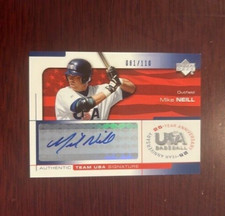 2004 UD Team USA Baseball MIKE NEILL Certified Autographed Card