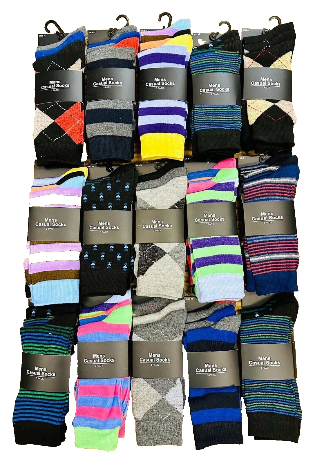 48 Pairs of Mens Casual Work Design Socks Smart Suit Cotton Blend Size 6-11
Opens in a new window or