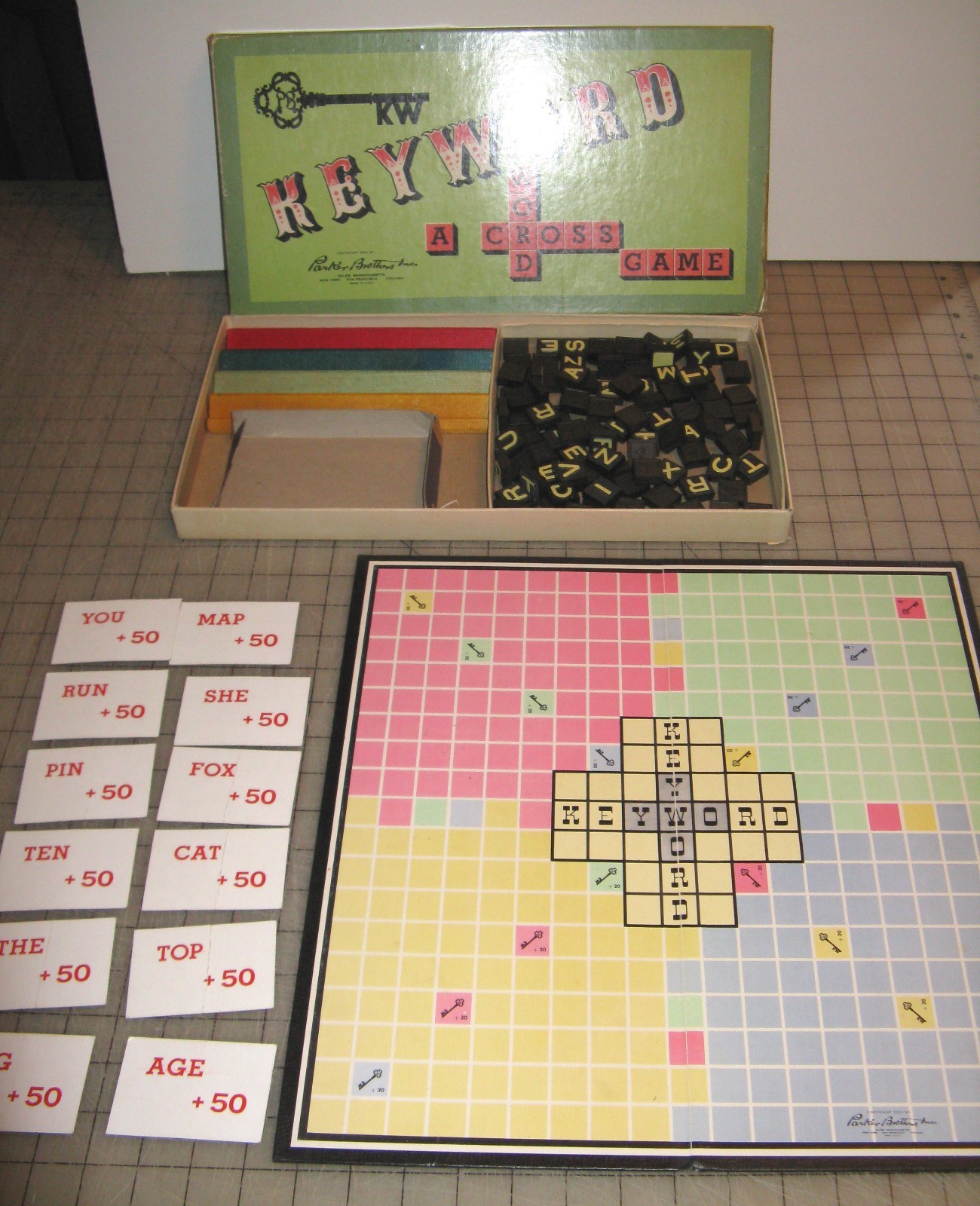 1953 KEYWORD CROSSWORD Board Game - Parker Brothers in Good- Condition |  eBay