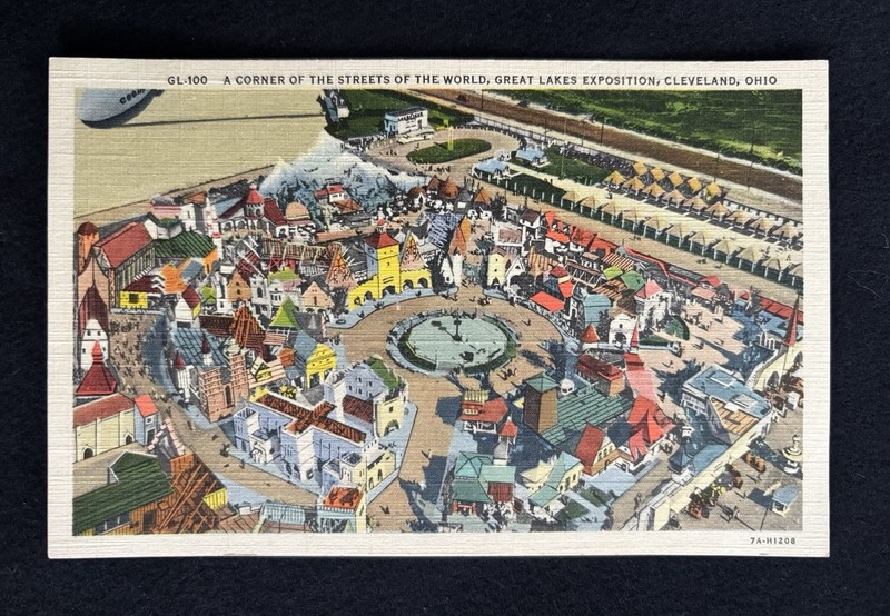Great Lakes Exposition 1937, Streets of the World, Cleveland, Ohio Postcard