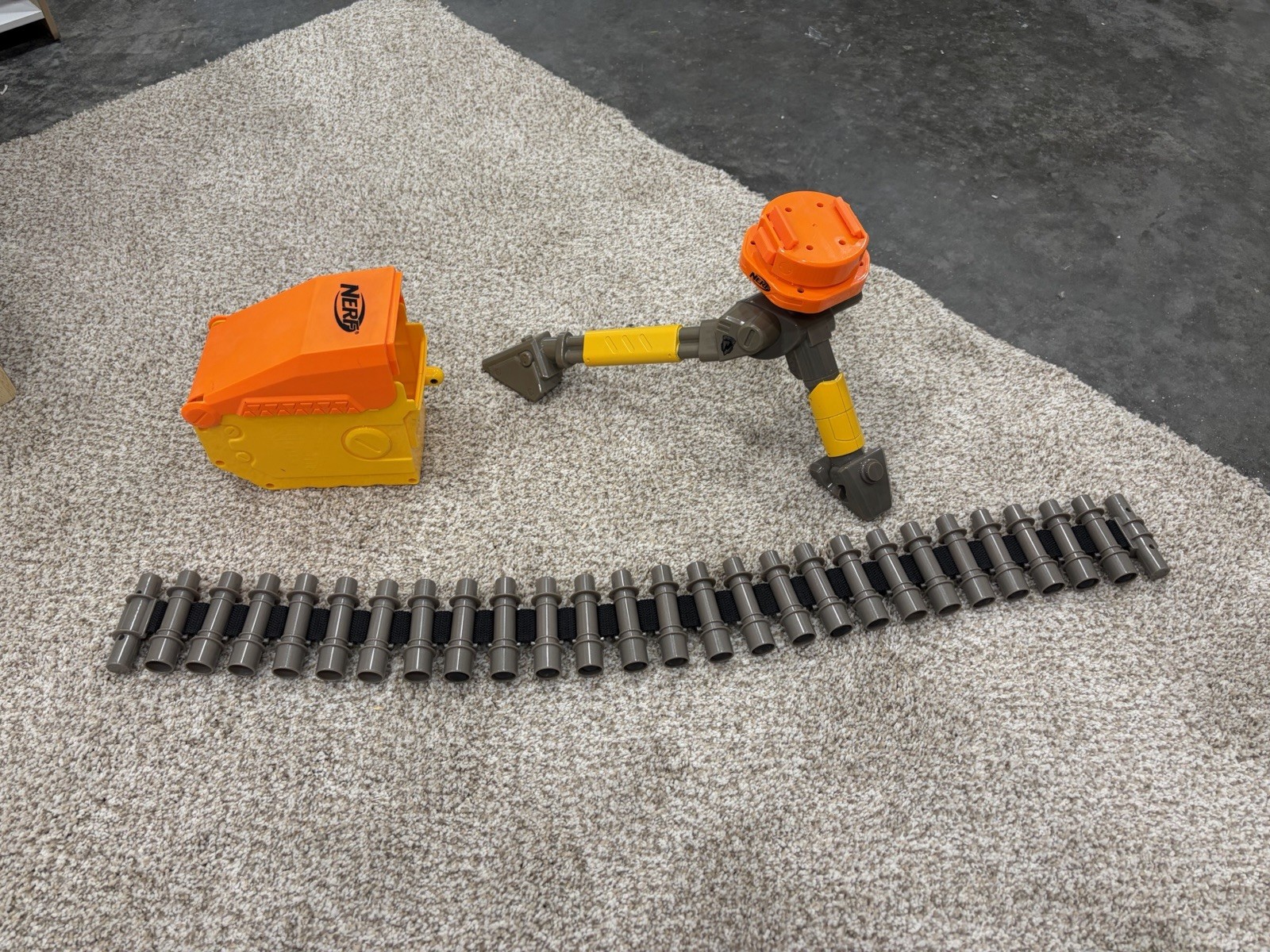 Nerf N-Strike Vulcan EBF-25 Ammo Box, Stand, And Ammo Belt