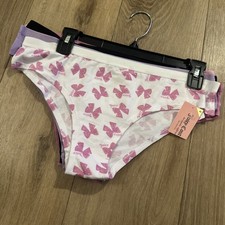 Juicy Couture Women  s 5 Pack Bikini Underwear Panties Bows Logo XL