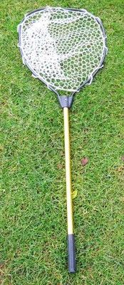 Collapsable Aluminum Landing net with Rubber net (Hoop:20''x16'';Total Length:47'')