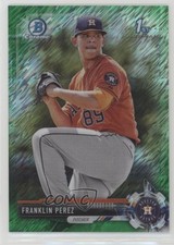 2017 Bowman Chrome Prospects Green Shimmer Refractor 1/99 Franklin Perez 8q4
