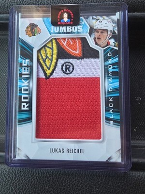 22-23 Lucas Reichel rookie Team Logo Jumbo Black Diamond  #RTL-LR Blackhawks