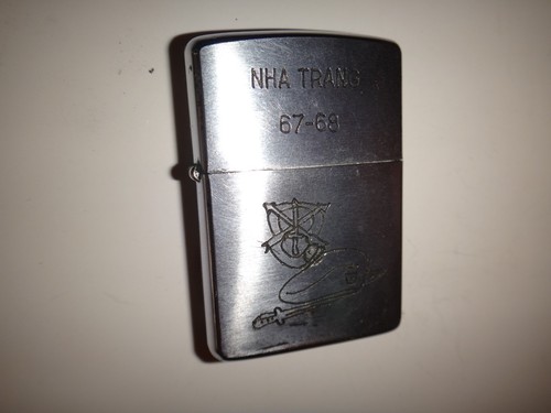 Vietnam War Year 1967 Zippo Lighter NHA TRANG 67-68, USSF Insignia Beret & Sword