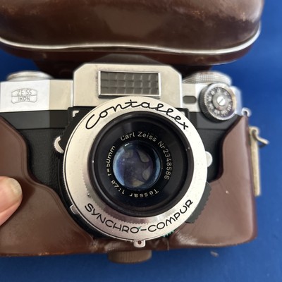 Zeiss Ikon Contaflex 35mm Synchro-Compur Tessar 1:28 50 mm Lens AS