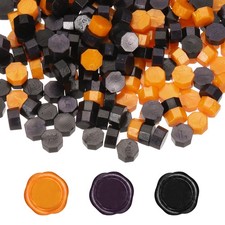 Wax Seal Beads, 600 Pcs Wax Sealing Beads, Black/Dark Purple/Orange