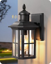 Porch Lights with GFCI Outlet, Dusk to Dawn O...