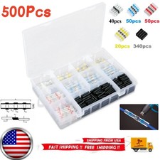500X Waterproof Butt Wire Terminal With Solder Seal Heat Shrink Sleeve Connector