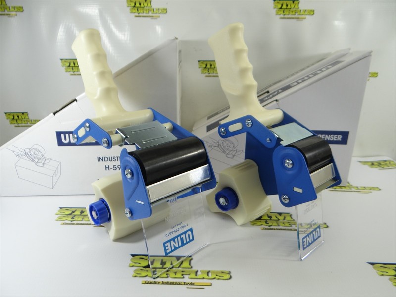 4 NEW ULINE TAPE DISPENSERS 2" & 3" SIDE LOAD #H-150 & #H-596