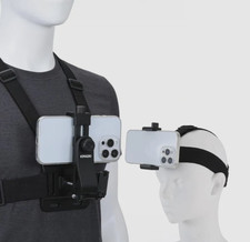 Mobile Phone Chest Mount Harness Head Strap Holder, Action Camera POV Kit
