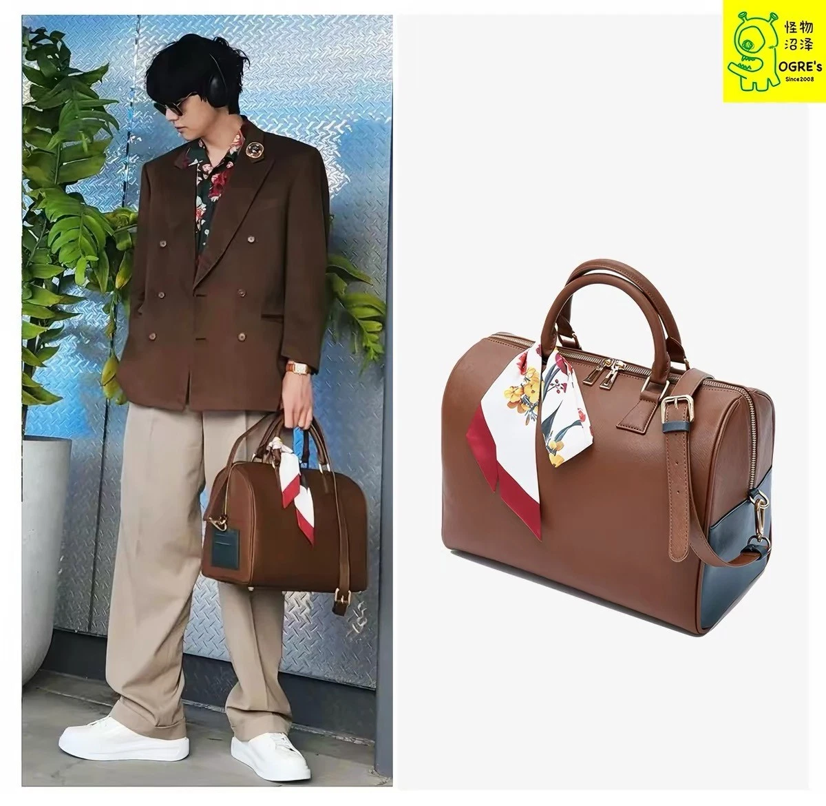 BTS Artist Made Collection V Taehyung Mute Boston Bag W/Box K-POP Official Goods - product detail image 1