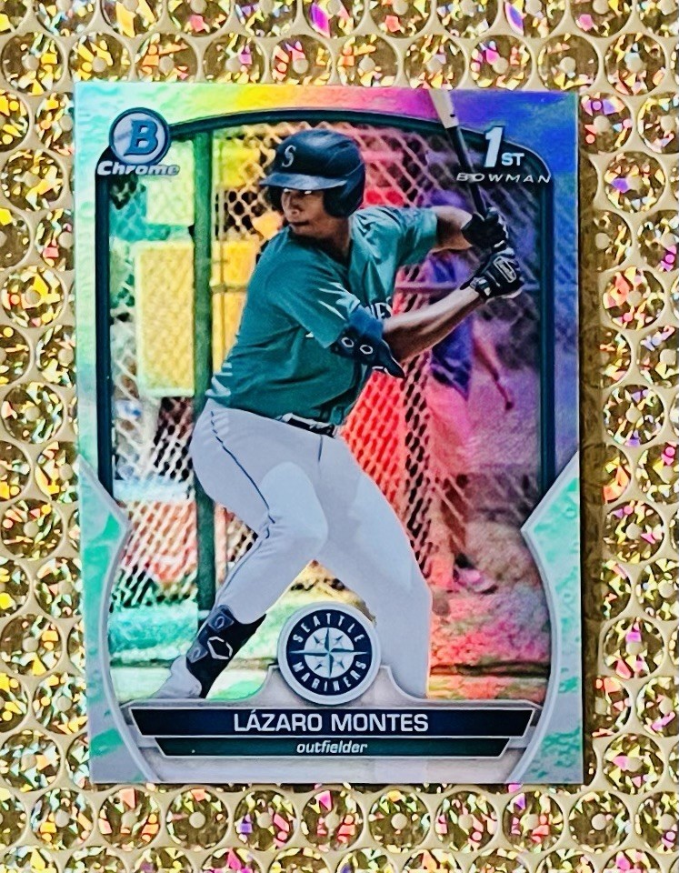 2023 Bowman Chrome Prospects #BCP-58 Lazaro Montes Lunar Glow Refractor (RC)