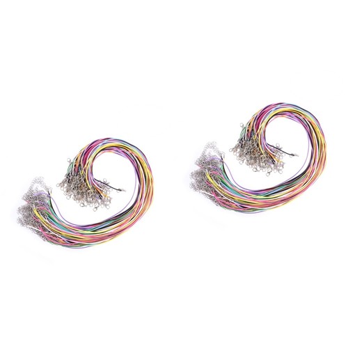 2 Pieces Necklace String with Clasp Waxed Cotton Cord Jewelry Making ...