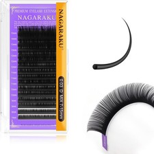 NAGARAKU Classic Lashes Single Lashes D Curl 0.03mm 7-15mm Mixed Length Soft