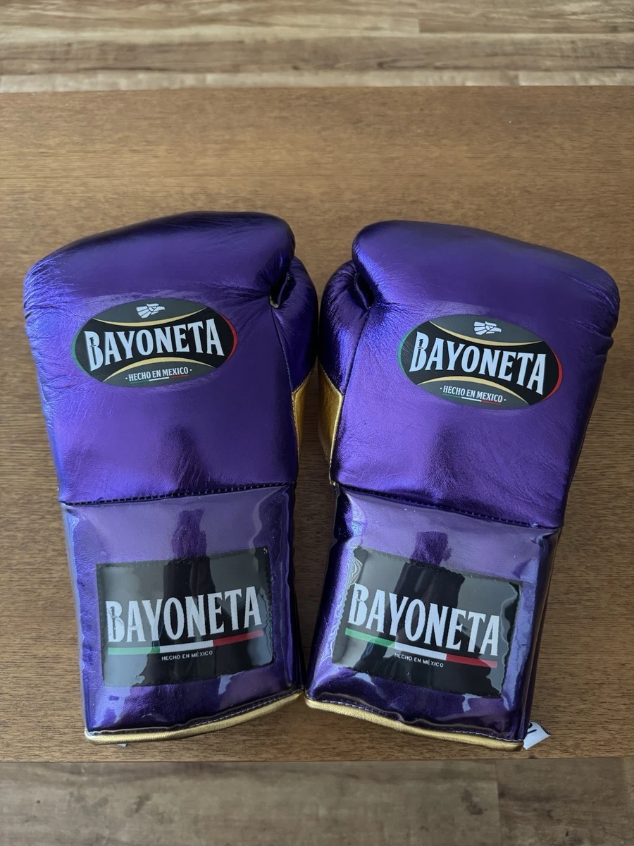 (GP)BAYONETA ボクシンググローブ 16oz 青黒 Bayoneta Premium Boxing Gloves Pulat Horse Hair Purple And Gold