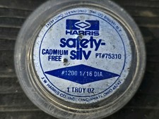 HARRIS SAFETY-SILV 75310 Silver Brazing Alloy Cadmium Free 1/16" 1 Troy Oz.