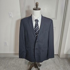 Lauren Ralph Lauren Mens 44R Slim Fit Wool Blazer Sport Coat Dark Gray Charcoal