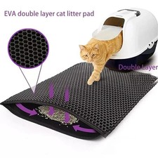 Kitty Cat Litter Mat Trapping Honeycomb Double Layer Design Waterproof 24x15''