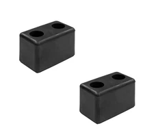 2Pack 6”x3-1/2”x3-1/2” Rectangular Rubber Dock Bumper with 2 Holes - Impact R...