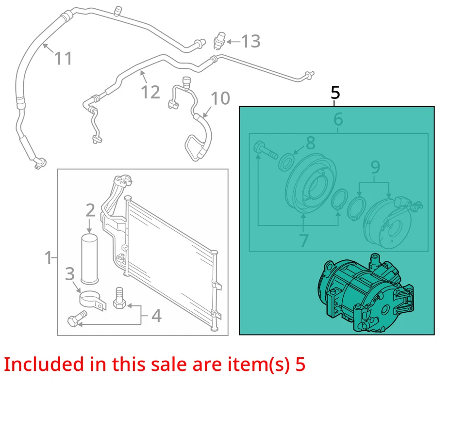 Compresor de aire acondicionado, aire acondicionado, aire acondicionado Mazda 3 Sku #4247861 2010 Foto 3 de 4