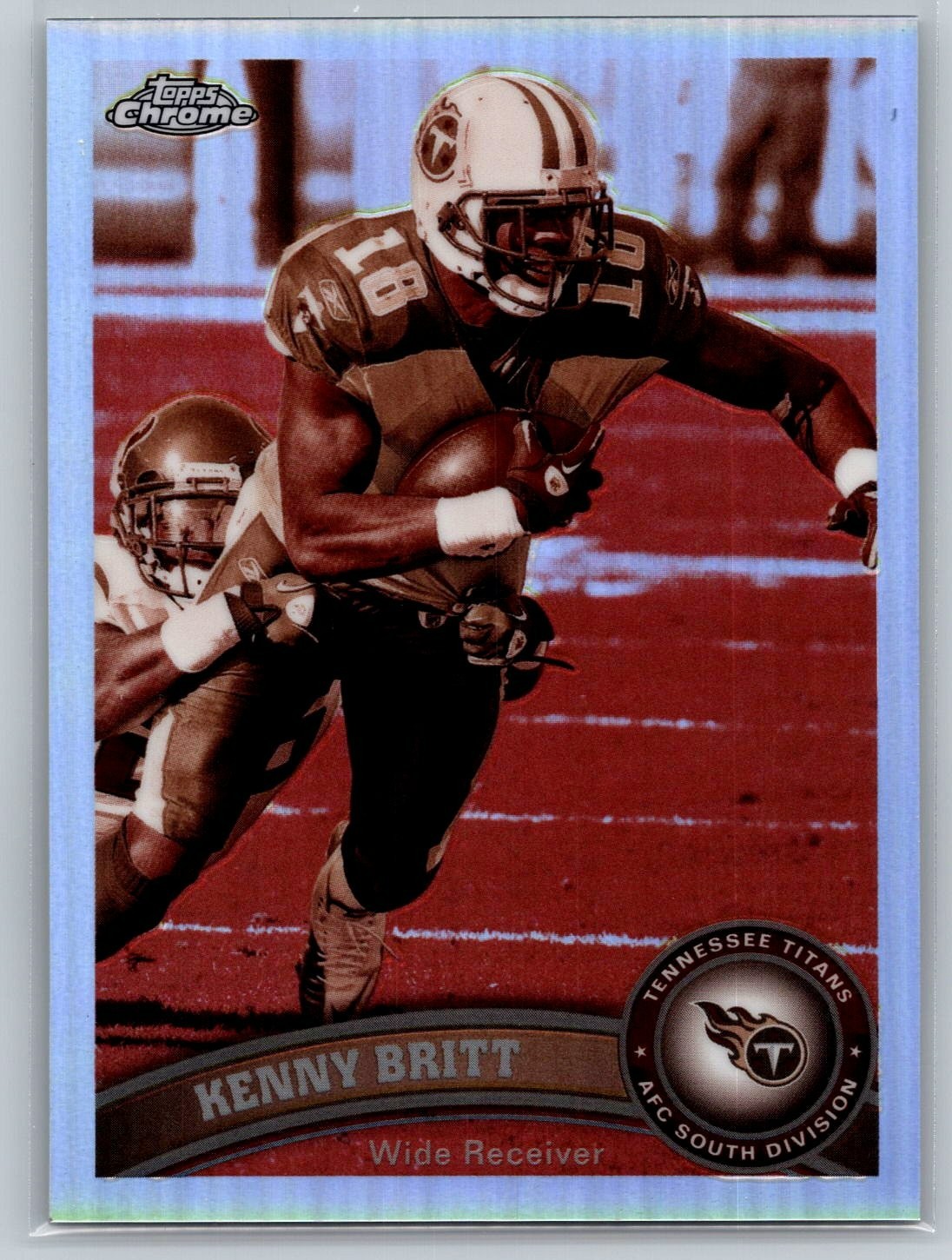 2011 Topps Chrome Sepia Refractor 09/99 Kenny Britt #45 Titans