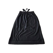 Margaret Howell MHL Black Sporty Lagenlook Preppy Classic Cotton Midi Skirt XS